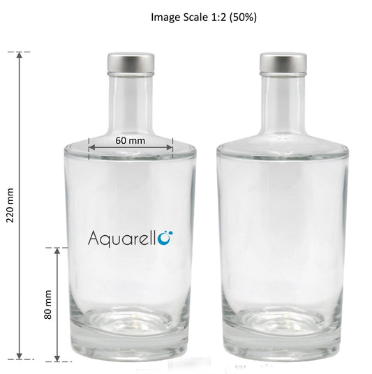 Bouteille en verre 75 cl - Bouteille en verre Aquarello MODÈLE 1 B