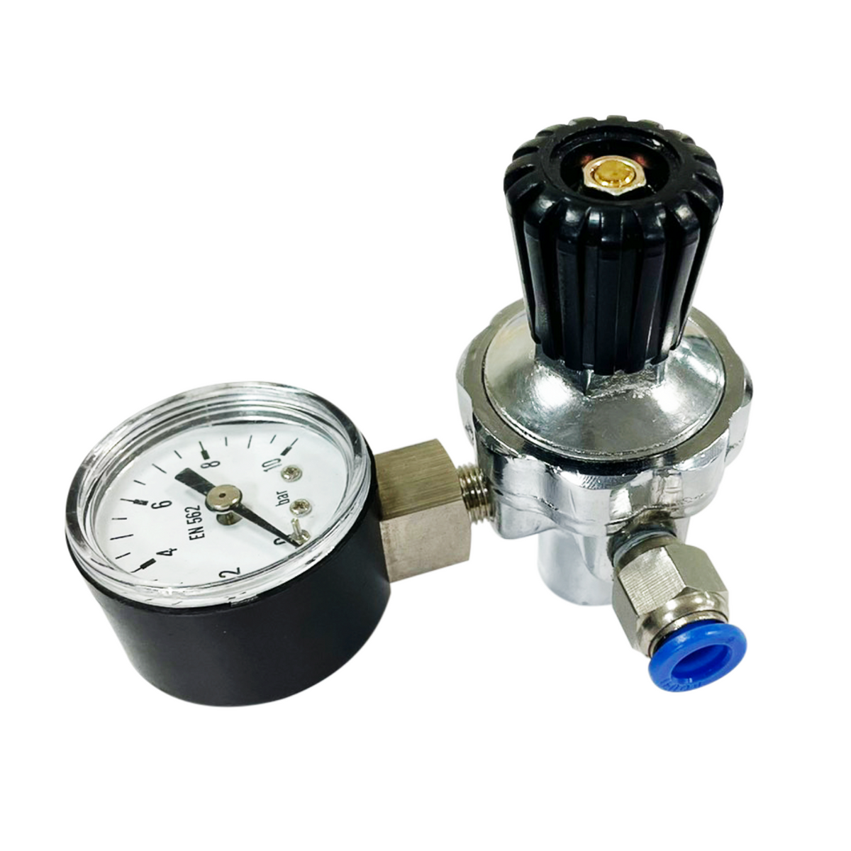 Réducteur de pression pour bouteilles de gaz CO2 2-10kg avec plage de pression réglable de 0 à 6 bars – Idéal pour distributeurs d'eau