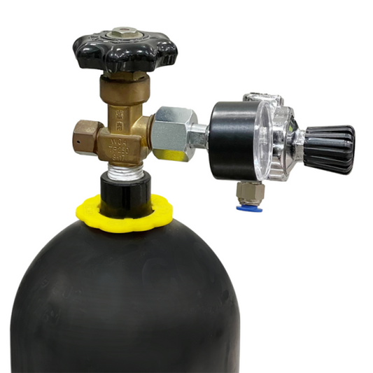 Détendeur de pression CO2 de haute qualité avec raccord de tuyau 1/4" (Push-fit) pour une installation simple et régulation de pression
