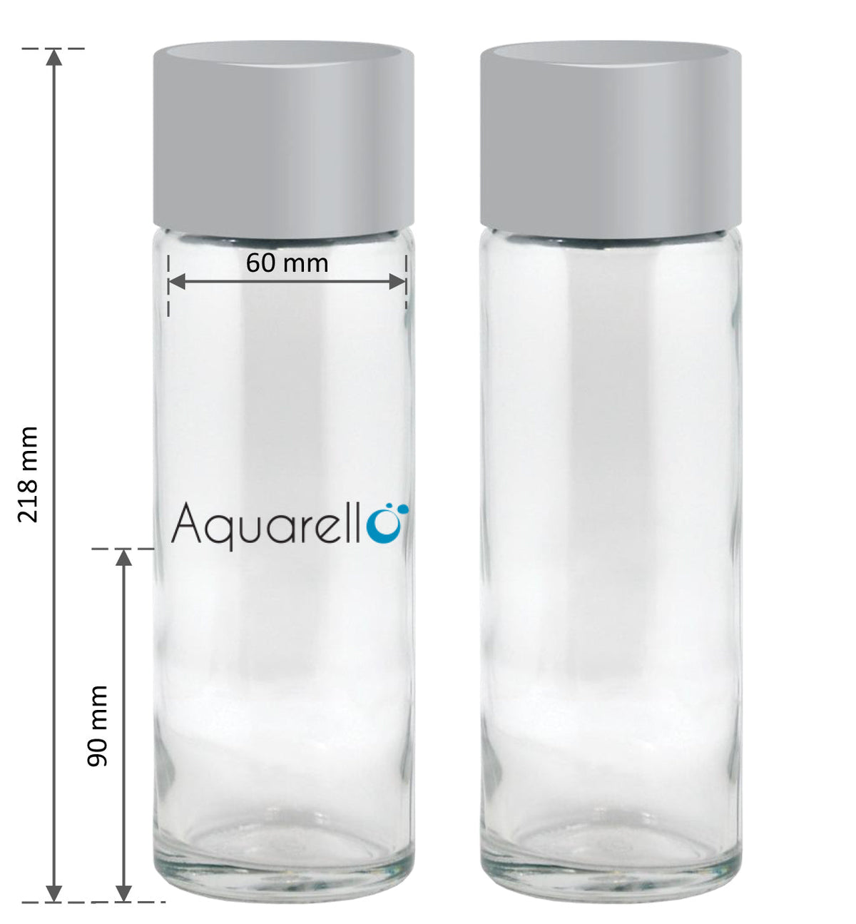 Bouteille en verre 50cl - Bouteille en verre Aquarello MODÈLE2